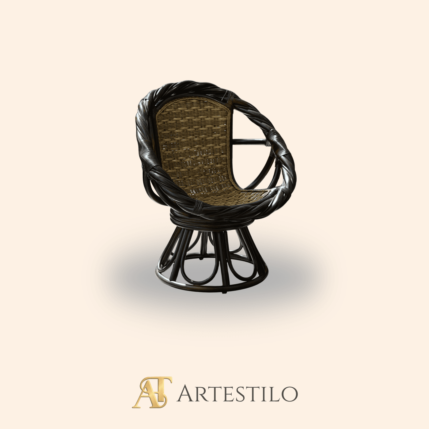 Sillón Mimbre Rotativo