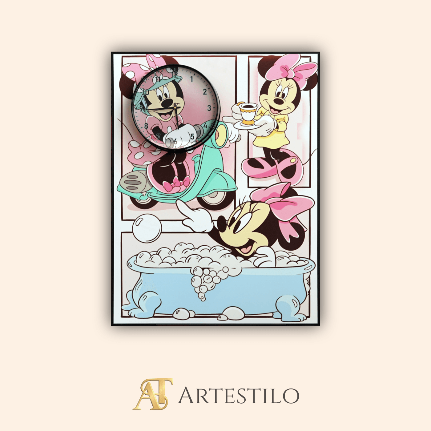 Pintura con reloj