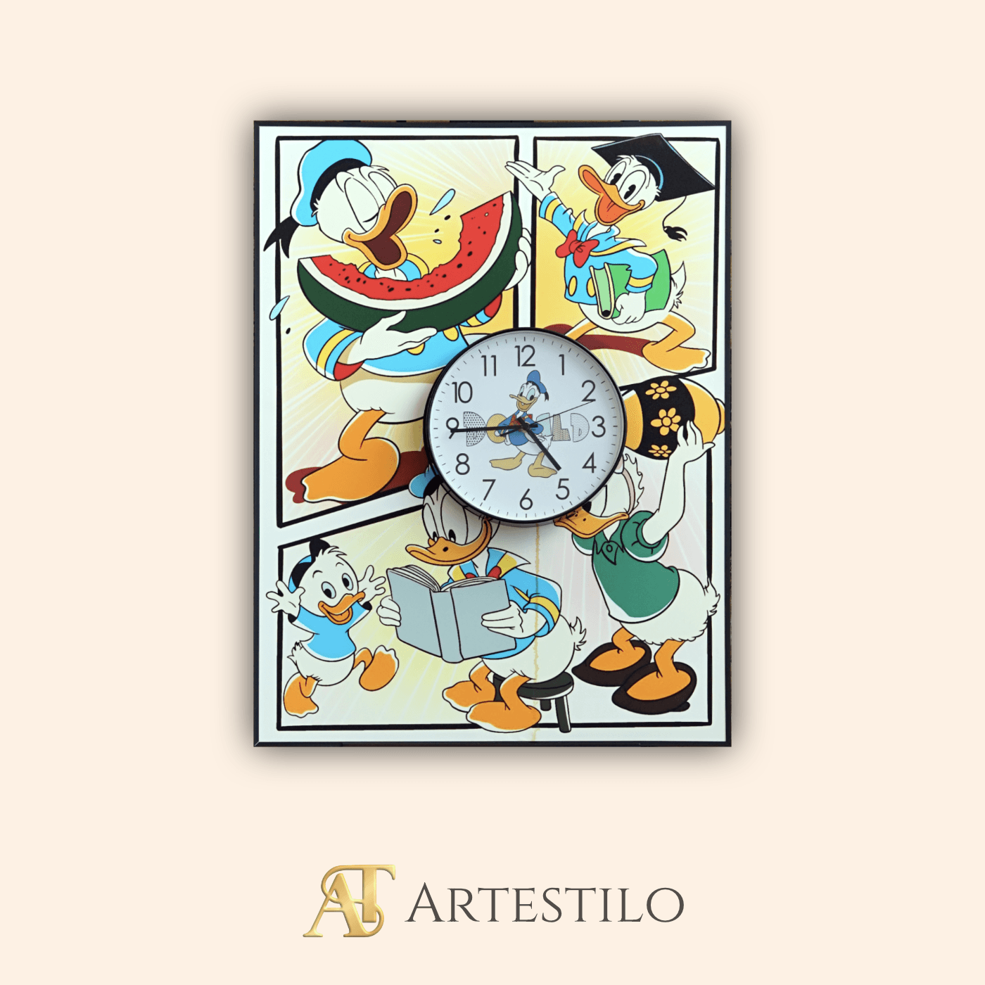 Pintura con reloj