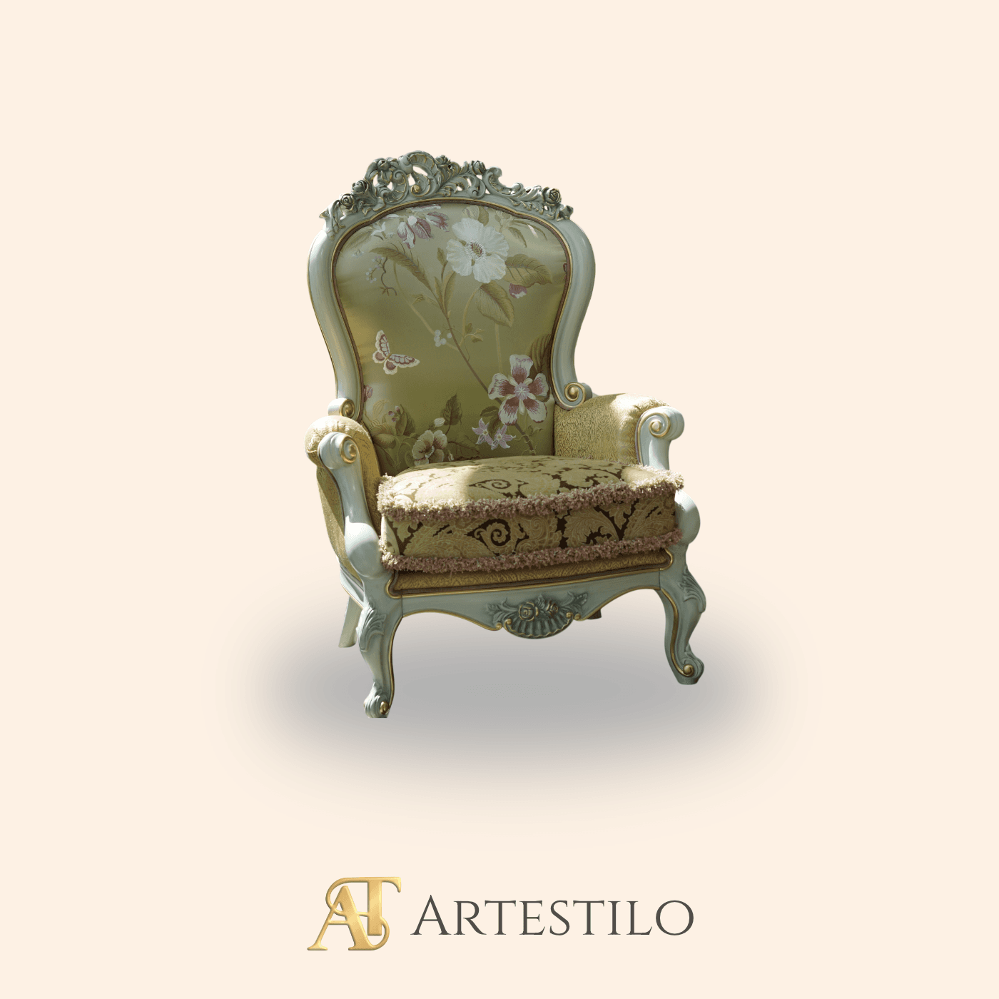 Sillón Rococo Floral